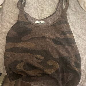 TNA Brown and Black Camo Tank Top